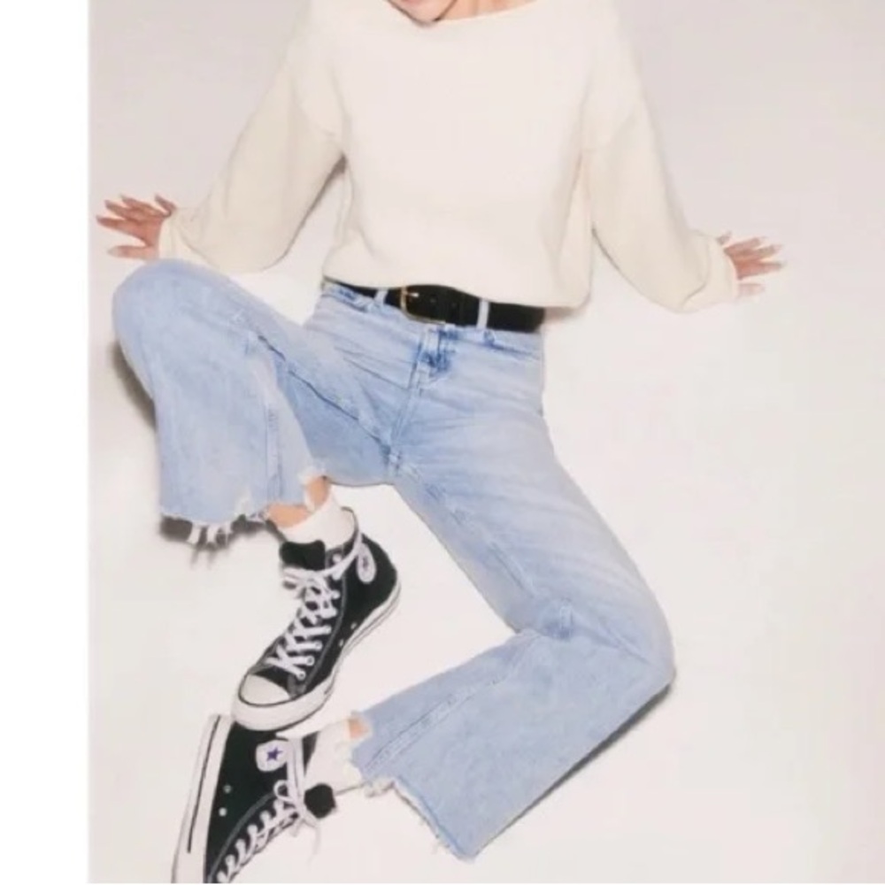 Reformation Wilder High Rise Wide Leg
Cropped Jeans